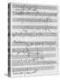 Handwritten Musical Score (Ink on Paper)-Ludwig Van Beethoven-Stretched Canvas