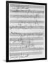 Handwritten Musical Score (Ink on Paper)-Ludwig Van Beethoven-Framed Giclee Print