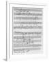 Handwritten Musical Score (Ink on Paper)-Ludwig Van Beethoven-Framed Giclee Print