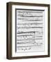 Handwritten Musical Score (Ink on Paper)-Ludwig Van Beethoven-Framed Premium Giclee Print