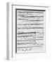 Handwritten Musical Score (Ink on Paper)-Ludwig Van Beethoven-Framed Premium Giclee Print