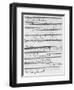 Handwritten Musical Score (Ink on Paper)-Ludwig Van Beethoven-Framed Giclee Print