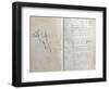 Handwritten Pages from "Romances Sans Paroles" with Crossed out Dedication to Arthur Rimbaud, 1873-Paul Verlaine-Framed Giclee Print