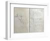 Handwritten Pages from "Romances Sans Paroles" with Crossed out Dedication to Arthur Rimbaud, 1873-Paul Verlaine-Framed Giclee Print