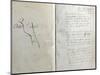 Handwritten Pages from "Romances Sans Paroles" with Crossed out Dedication to Arthur Rimbaud, 1873-Paul Verlaine-Mounted Giclee Print