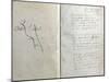 Handwritten Pages from "Romances Sans Paroles" with Crossed out Dedication to Arthur Rimbaud, 1873-Paul Verlaine-Mounted Giclee Print