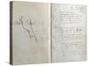 Handwritten Pages from "Romances Sans Paroles" with Crossed out Dedication to Arthur Rimbaud, 1873-Paul Verlaine-Stretched Canvas