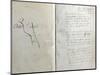 Handwritten Pages from "Romances Sans Paroles" with Crossed out Dedication to Arthur Rimbaud, 1873-Paul Verlaine-Mounted Premium Giclee Print