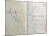Handwritten Pages from "Romances Sans Paroles" with Crossed out Dedication to Arthur Rimbaud, 1873-Paul Verlaine-Mounted Giclee Print