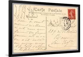 Handwritten Postcard Sent to Madame J. Monet (Ink on Paper) (Verso for Recto See 233965)-French-Framed Giclee Print