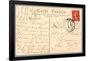 Handwritten Postcard Sent to Madame J. Monet (Ink on Paper) (Verso for Recto See 233965)-French-Framed Giclee Print