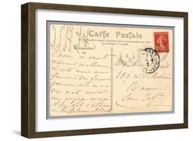 Handwritten Postcard Sent to Madame J. Monet (Ink on Paper) (Verso for Recto See 233965)-French-Framed Giclee Print