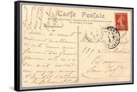 Handwritten Postcard Sent to Madame J. Monet (Ink on Paper) (Verso for Recto See 233965)-French-Framed Stretched Canvas