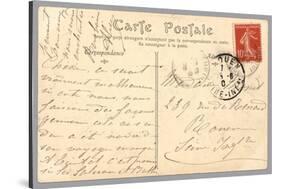 Handwritten Postcard Sent to Madame J. Monet (Ink on Paper) (Verso for Recto See 233965)-French-Stretched Canvas