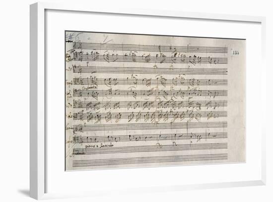 Handwritten Score for Arie for Luigia Polzelli-Franz Joseph Haydn-Framed Giclee Print