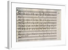 Handwritten Score for Arie for Luigia Polzelli-Franz Joseph Haydn-Framed Giclee Print