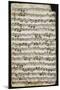 Handwritten Score for Cantata No 9-Johann Sebastian Bach-Mounted Giclee Print