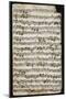 Handwritten Score for Cantata No 9-Johann Sebastian Bach-Mounted Giclee Print