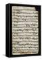 Handwritten Score for Cantata No 9-Johann Sebastian Bach-Framed Stretched Canvas