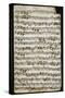 Handwritten Score for Cantata No 9-Johann Sebastian Bach-Stretched Canvas