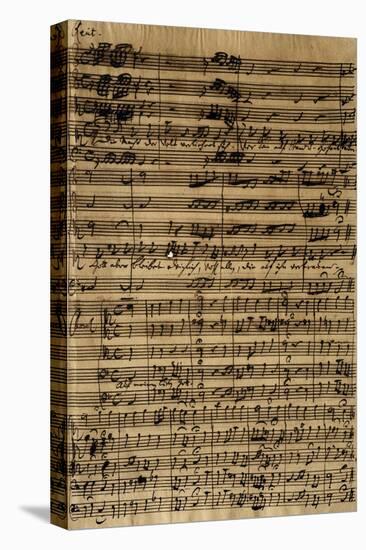 Handwritten Score for Cantatas No188-Johann Sebastian Bach-Stretched Canvas