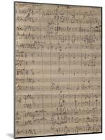 Handwritten Score for German Requiem-Johannes Brahms-Mounted Giclee Print