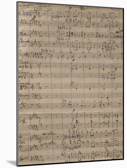 Handwritten Score for German Requiem-Johannes Brahms-Mounted Giclee Print