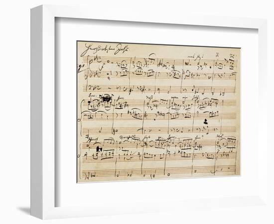 Handwritten Score for Herzliebster Jesu, Chorale Prelude No 2-Johannes Brahms-Framed Giclee Print