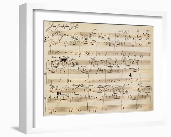 Handwritten Score for Herzliebster Jesu, Chorale Prelude No 2-Johannes Brahms-Framed Giclee Print