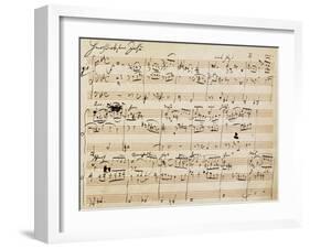Handwritten Score for Herzliebster Jesu, Chorale Prelude No 2-Johannes Brahms-Framed Giclee Print