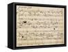 Handwritten Score for Herzliebster Jesu, Chorale Prelude No 2-Johannes Brahms-Framed Stretched Canvas