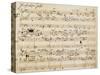 Handwritten Score for Herzliebster Jesu, Chorale Prelude No 2-Johannes Brahms-Stretched Canvas