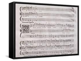 Handwritten Score for Madrigalesque Songs and Chamber Arias for Two, Three and Four Voices-Benedetto Marcello-Framed Stretched Canvas