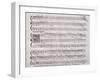 Handwritten Score for Madrigalesque Songs and Chamber Arias for Two, Three and Four Voices-Benedetto Marcello-Framed Premium Giclee Print