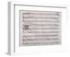 Handwritten Score for Madrigalesque Songs and Chamber Arias for Two, Three and Four Voices-Benedetto Marcello-Framed Giclee Print