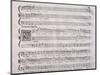 Handwritten Score for Madrigalesque Songs and Chamber Arias for Two, Three and Four Voices-Benedetto Marcello-Mounted Giclee Print