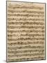 Handwritten Score for Mass in B Minor, BWV 232-Johann Sebastian Bach-Mounted Giclee Print