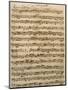 Handwritten Score for Mass in B Minor, BWV 232-Johann Sebastian Bach-Mounted Giclee Print