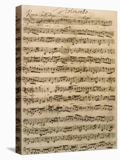 Handwritten Score for Mass in B Minor, BWV 232-Johann Sebastian Bach-Stretched Canvas