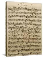 Handwritten Score for Mass in B Minor, BWV 232-Johann Sebastian Bach-Stretched Canvas