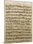 Handwritten Score for Mass in B Minor, BWV 232-Johann Sebastian Bach-Mounted Giclee Print