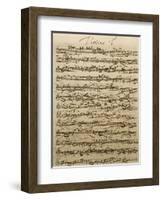 Handwritten Score for Mass in B Minor, BWV 232-Johann Sebastian Bach-Framed Giclee Print