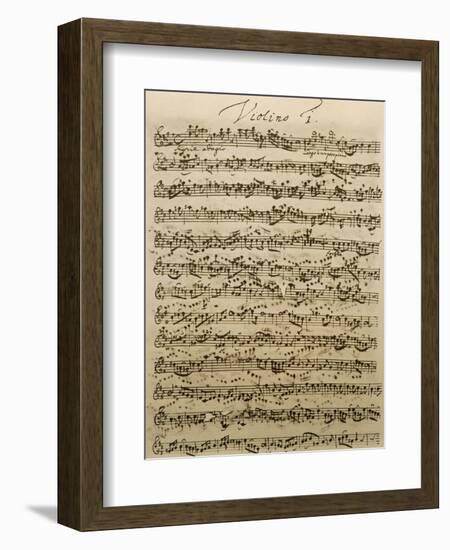 Handwritten Score for Mass in B Minor, BWV 232-Johann Sebastian Bach-Framed Giclee Print