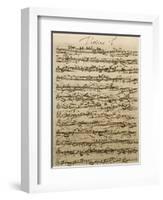 Handwritten Score for Mass in B Minor, BWV 232-Johann Sebastian Bach-Framed Giclee Print