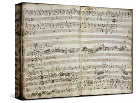 Handwritten Score for Oratorio Deborah-Franz Joseph Haydn-Stretched Canvas