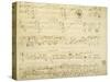 Handwritten Score for Polonaise-Fantaisie, Opus 61, 1864-Frederic Chopin-Stretched Canvas