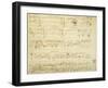 Handwritten Score for Polonaise-Fantaisie, Opus 61, 1864-Frederic Chopin-Framed Giclee Print