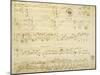 Handwritten Score for Polonaise-Fantaisie, Opus 61, 1864-Frederic Chopin-Mounted Giclee Print