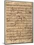 Handwritten Score for Rhapsody, Opera 53, 1869-null-Mounted Giclee Print