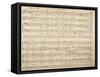 Handwritten Score for Zur Vermuhlungsfeier-Anton Bruckner-Framed Stretched Canvas